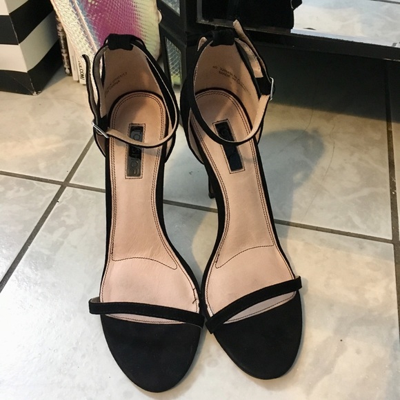 topshop black strappy heels